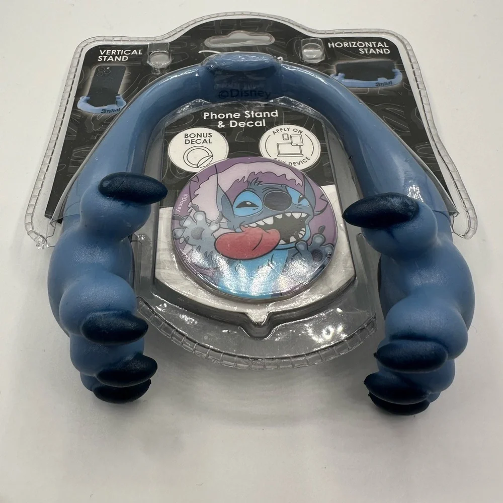 Disney Stitch Blue Phone Holder with bonus Decal